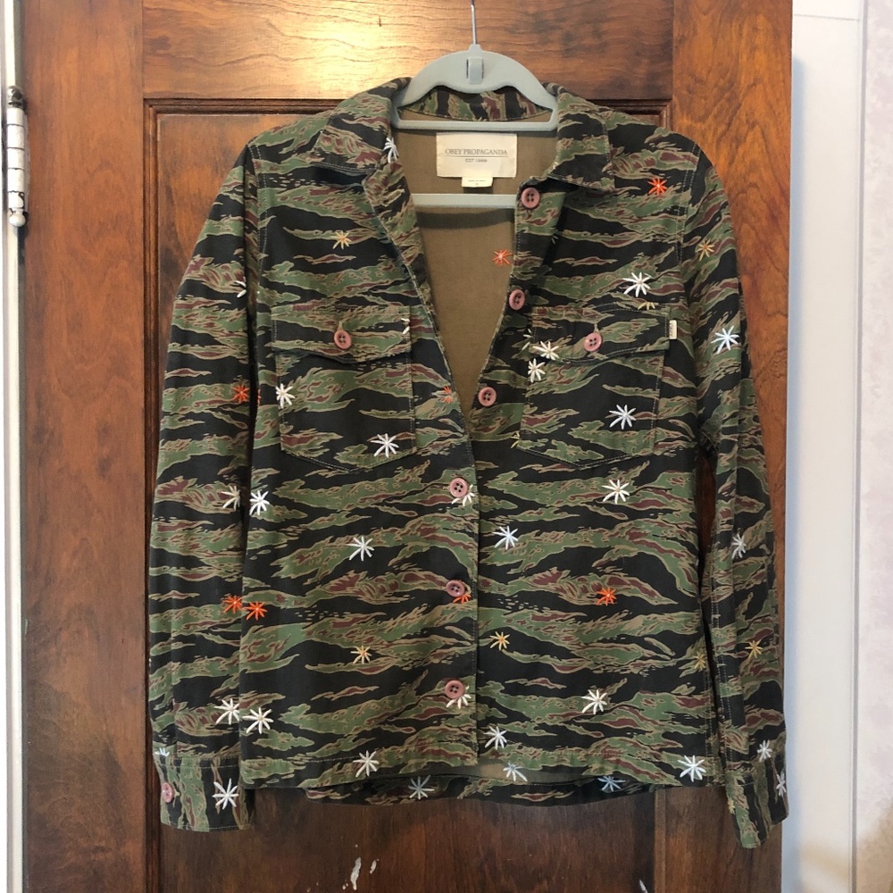 Camo button up